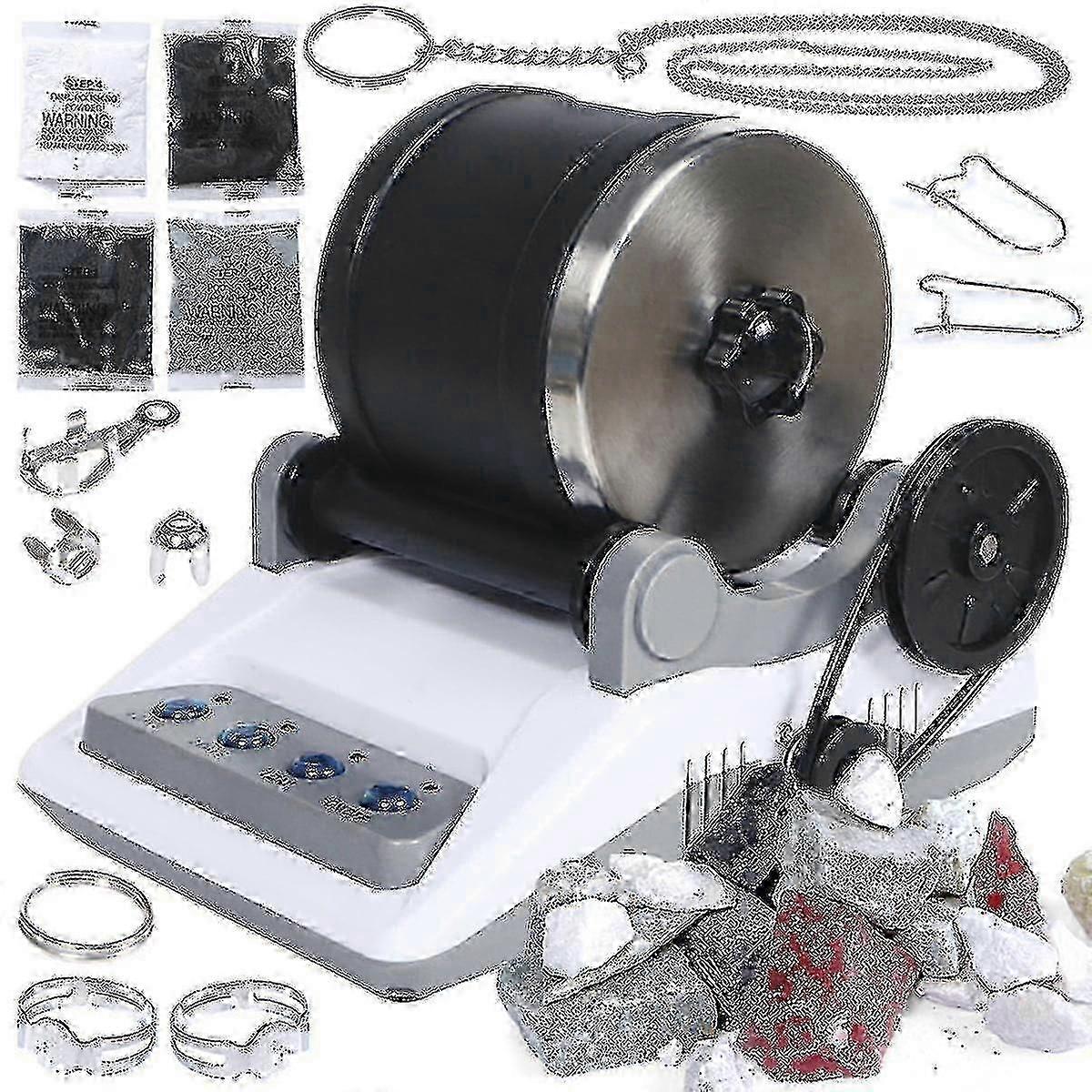 Rock Tumbler Kit for Beginners with Easy Operation Guide