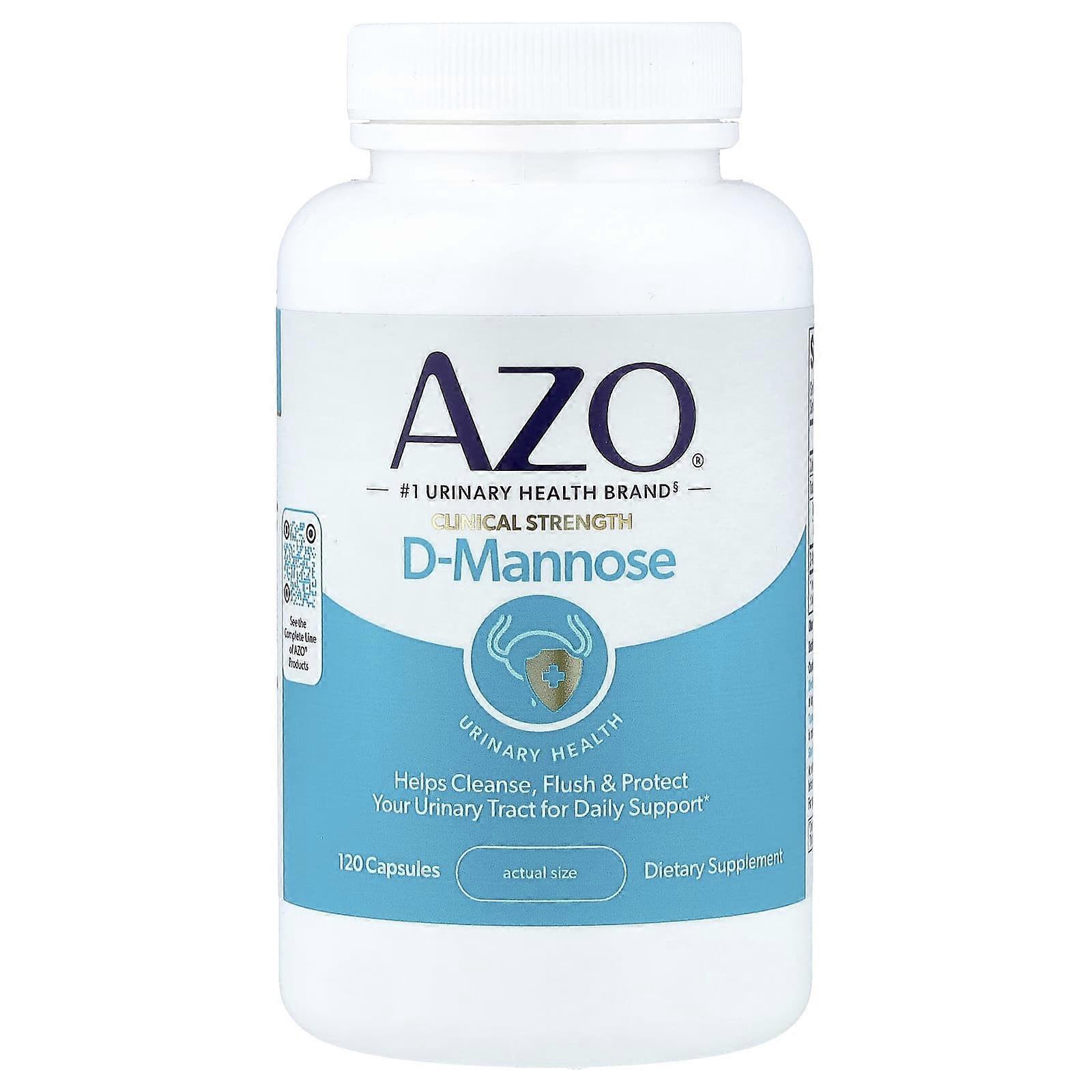AZO, D-Mannose, Urinary Health, 120 Capsules