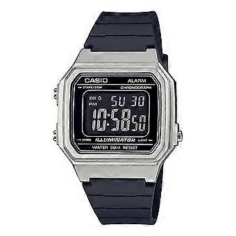 CASIO TIMELESS COLLECTION SPORT ILLUMINATOR WR 50M, ALARM, CHRONOGRAPH - SILVER - METAL SERIE