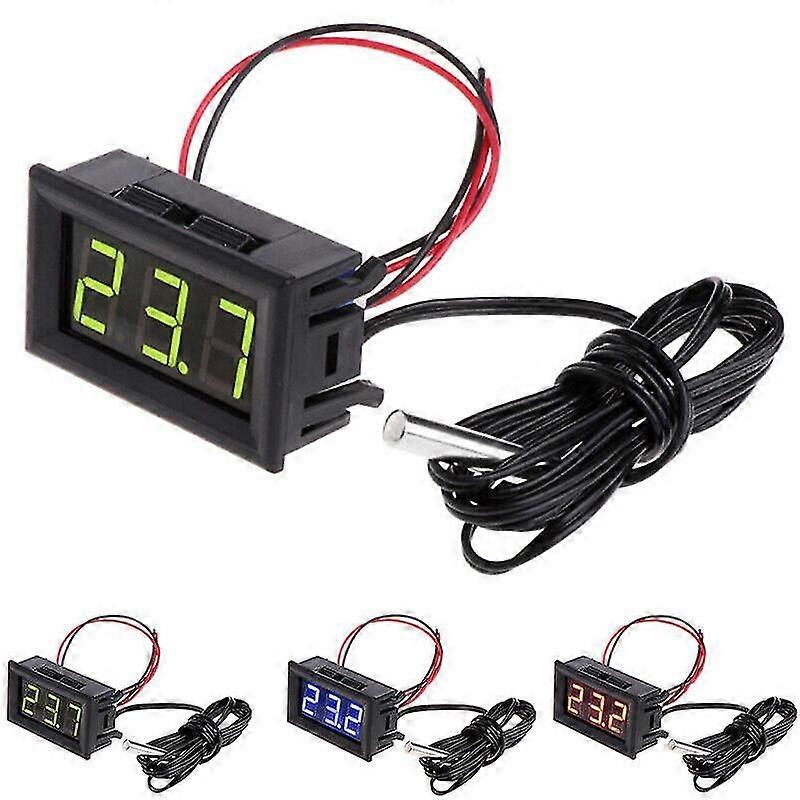 2/4pack Digital Lcd Thermometer Temperature Meter With Waterproof Sensor Probe Fridge
