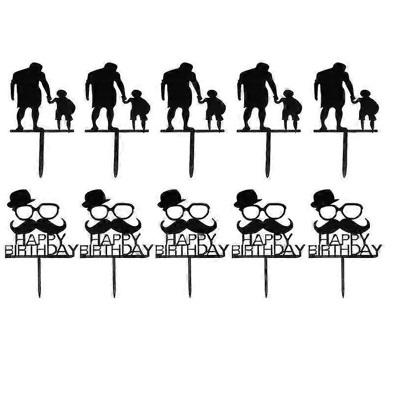 10pcs cake decorations , Father's Day Cake Topper