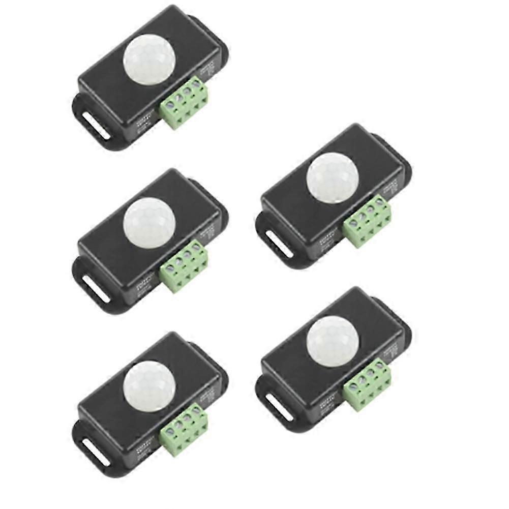 5Pcs DC 12 24V 8A Automatic Adjustable PIR Motion Sensor Switch IR Infrared Detector Light Switch M