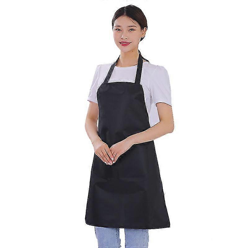 2pcs Sleeveless Overalls Solid Color Waterproof Apron Kitchen Apron