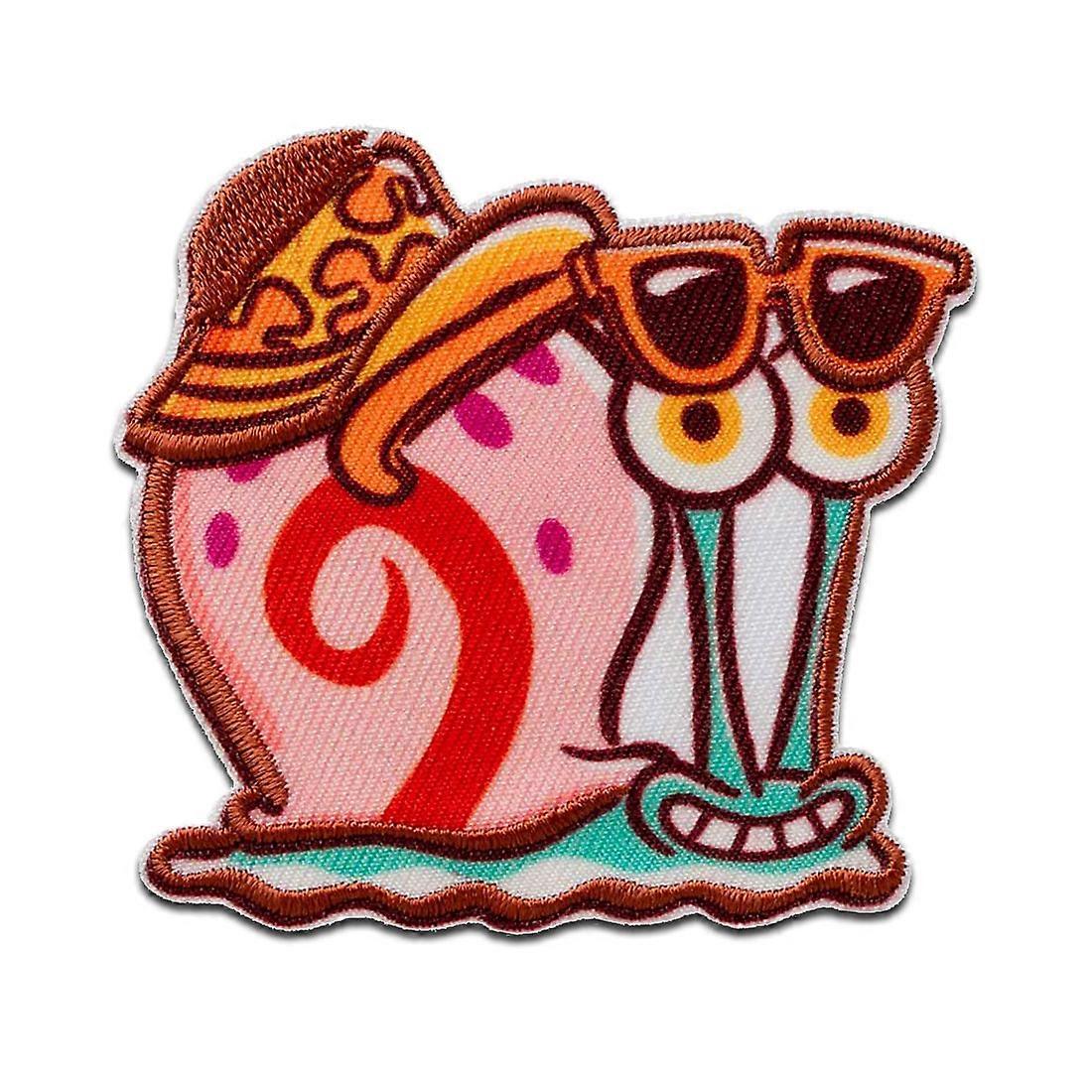 Bob Esponja Gary - patch, patch para ferro, patch para ferro, tamanho: 6,4 x 6 cm