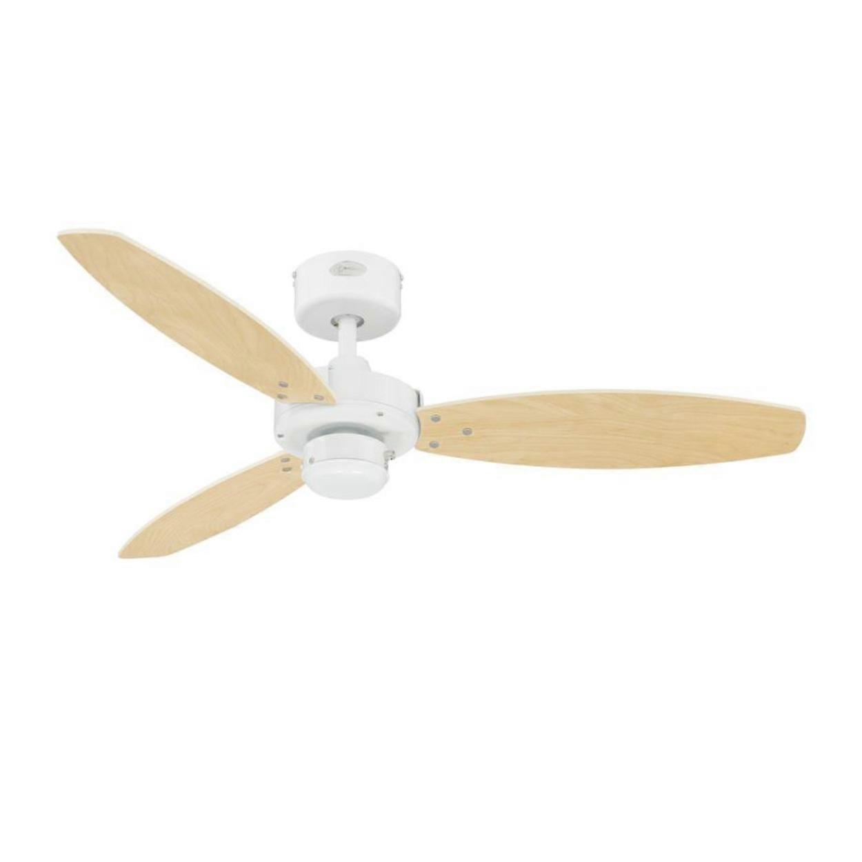 Ceiling fan Jet White 105cm / 42" with pull chain