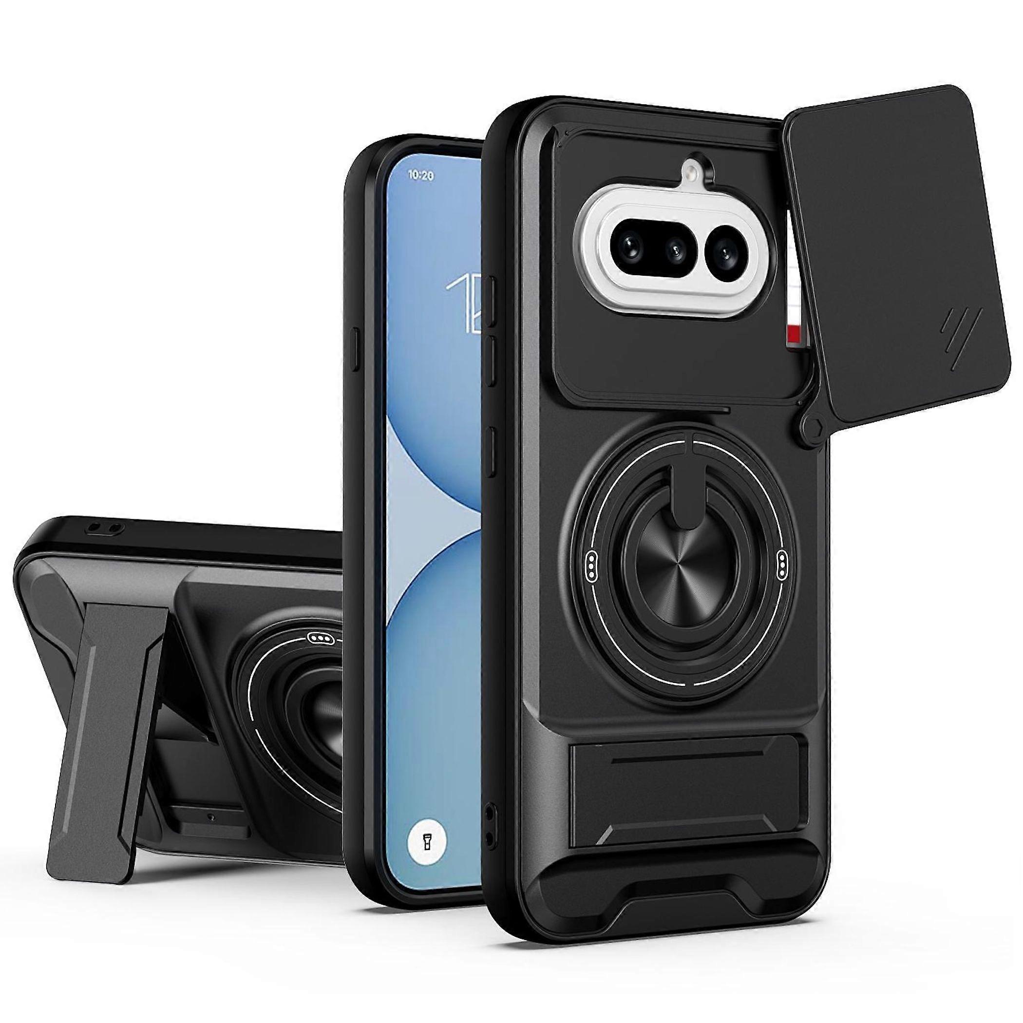 Camshield Phone Case for Nothing Phone 4a, Magnetic Stand Function, Black
