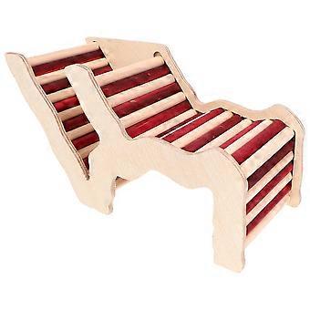 3-teiliges Hamsterhaus-Leiter-Spielzeug aus Holz zur Käfigdekoration