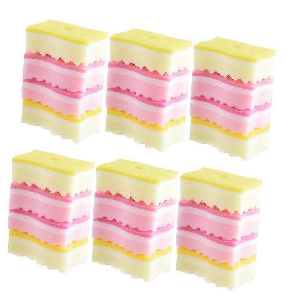Sponge Wipes Waves Shaped compatible with Kitchen Cleaning 24Pcs Pack
