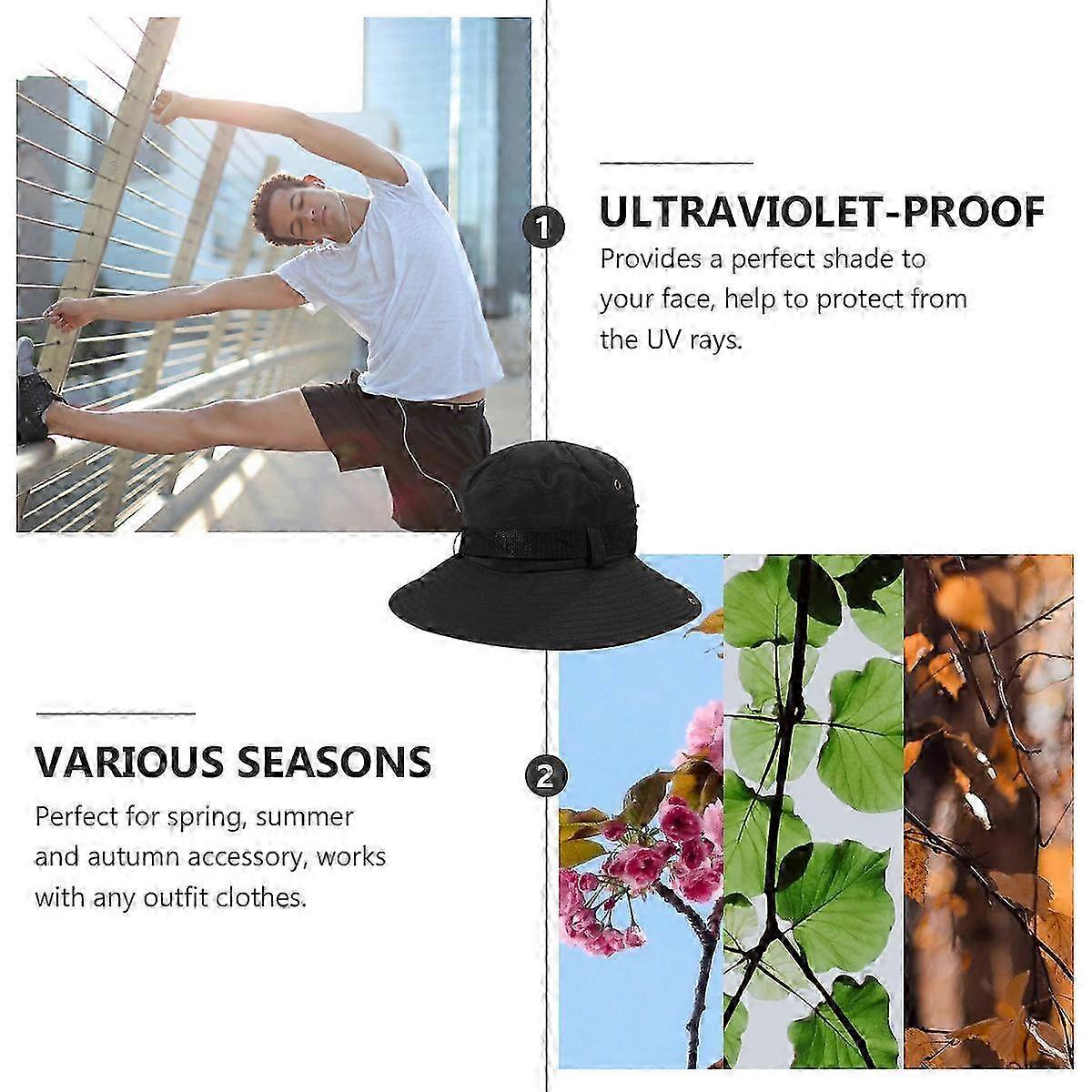 Protective Hat Features Sunshading compatible with Outdoor Use 1Pcs Durable Black