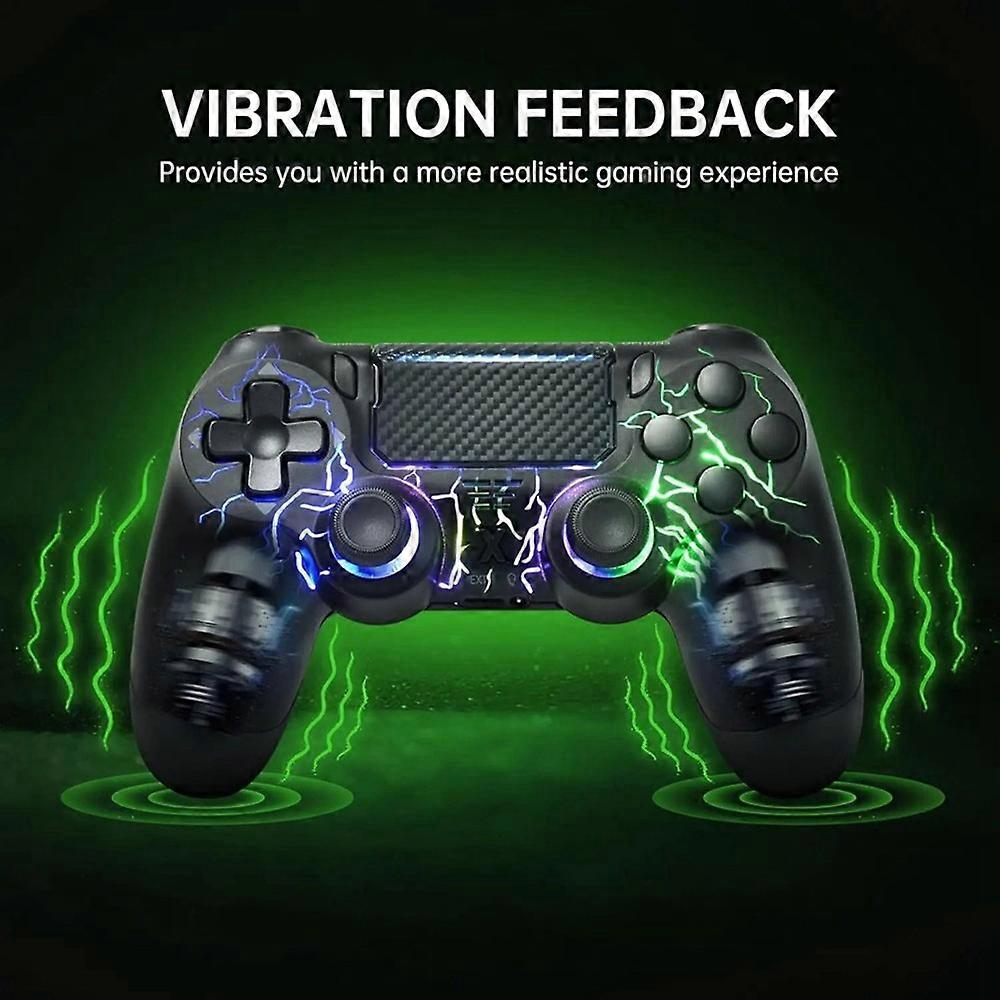 Wireless Controller for PS4 with Touch Pad,Hall Joystick,9 Lights&3.5MM Audio Jack,Game Controller for PS4/PS3/PS5
