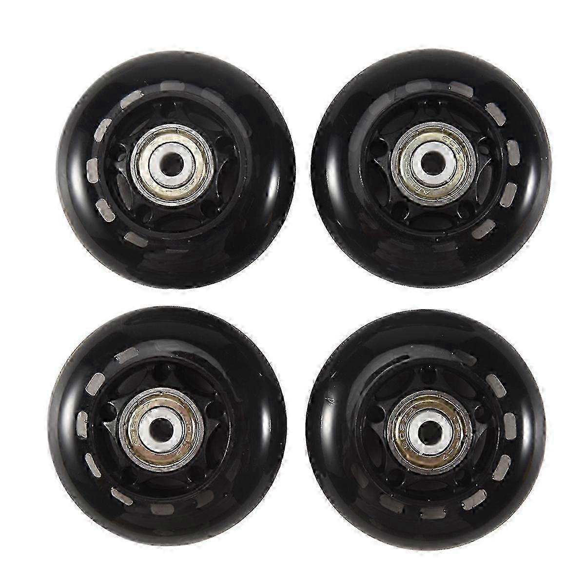 4-Pack Durable Rubber Wheels for Quiet, Smooth Rolling Performance