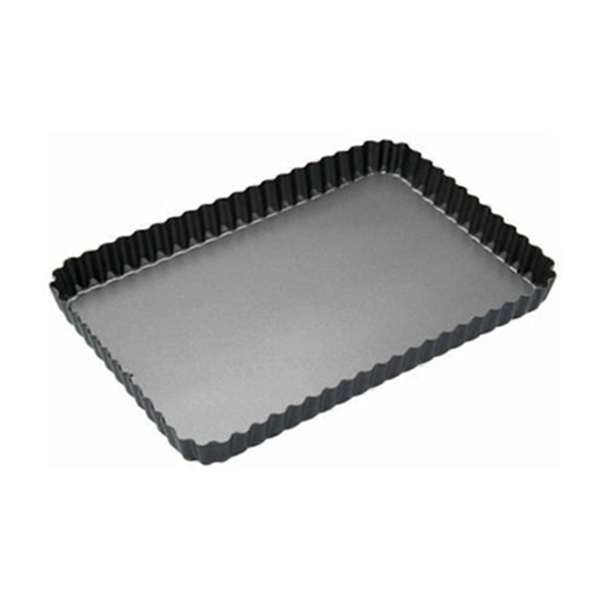 Flan/Quiche Tin: 31cm x 21cm MasterClass Fluted Rectangular Flan Tin, Non-Stick