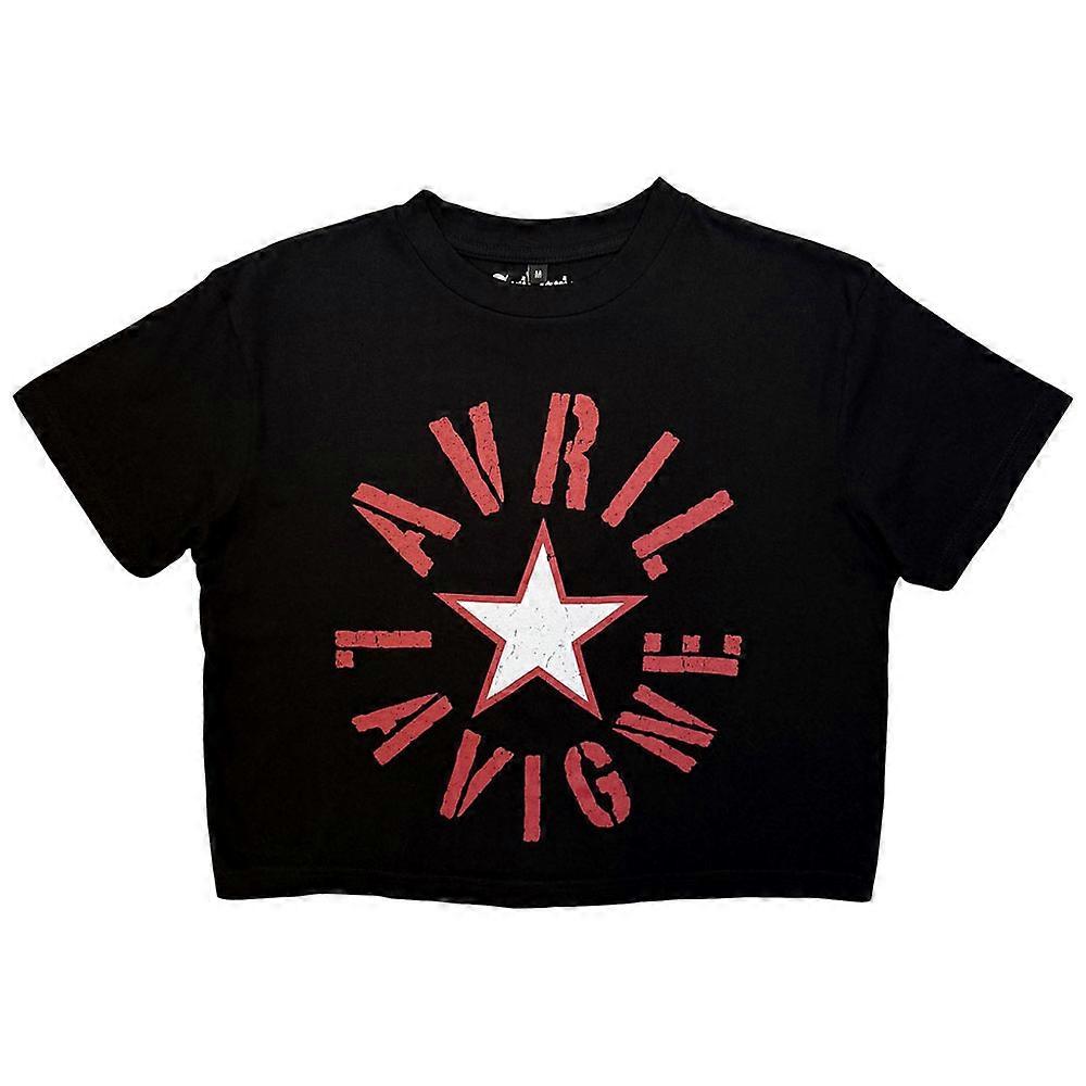 Avril Lavigne Stencil Logo Crop Top