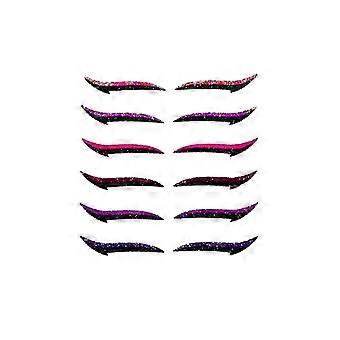 Wiederverwendbare Eyeliner-Sticker in leuchtenden Farben für einfaches Augenlid-Make-up und Partydekoration
