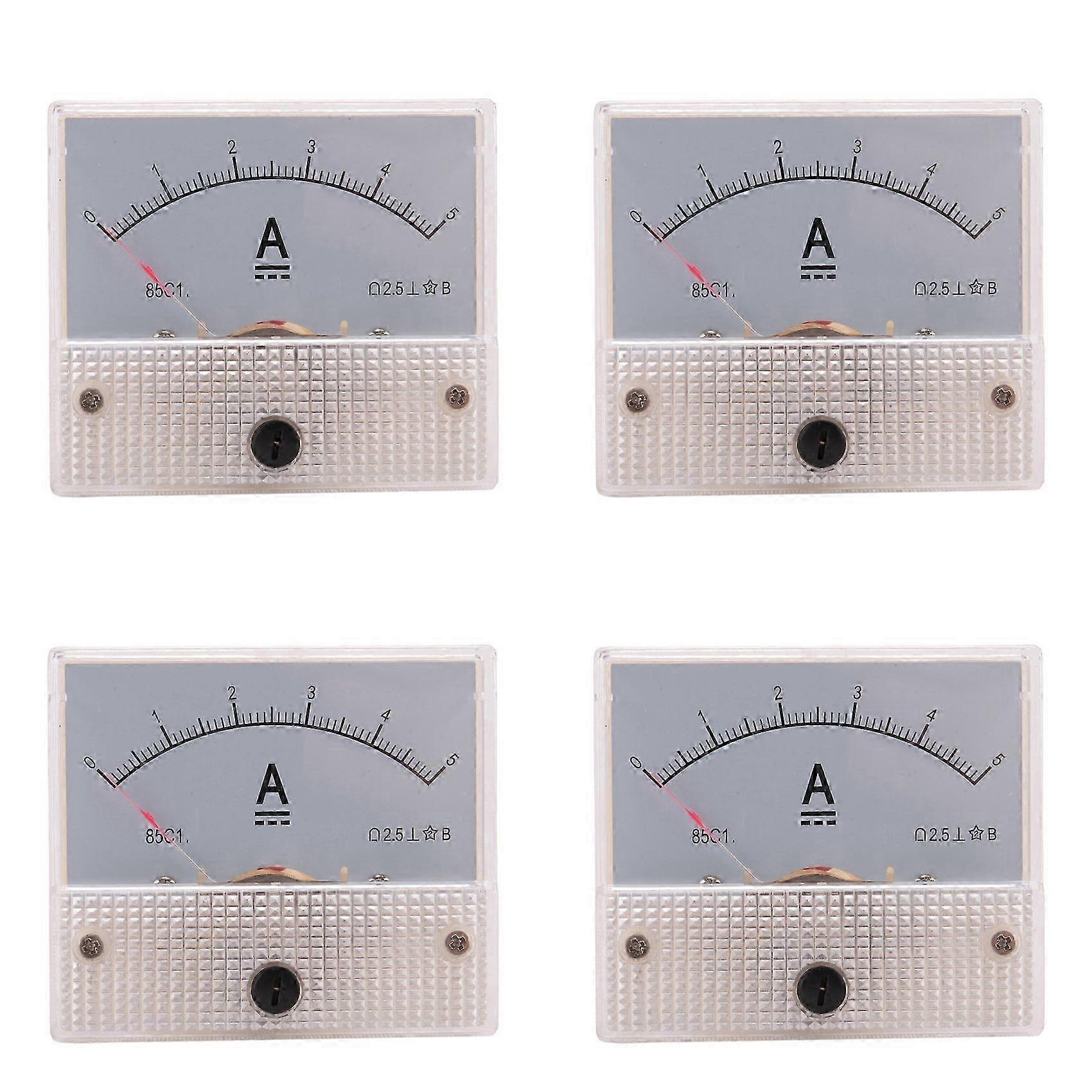 4X 85C1-A Analog Current Panel Meter DC 5A AMP Ammeter