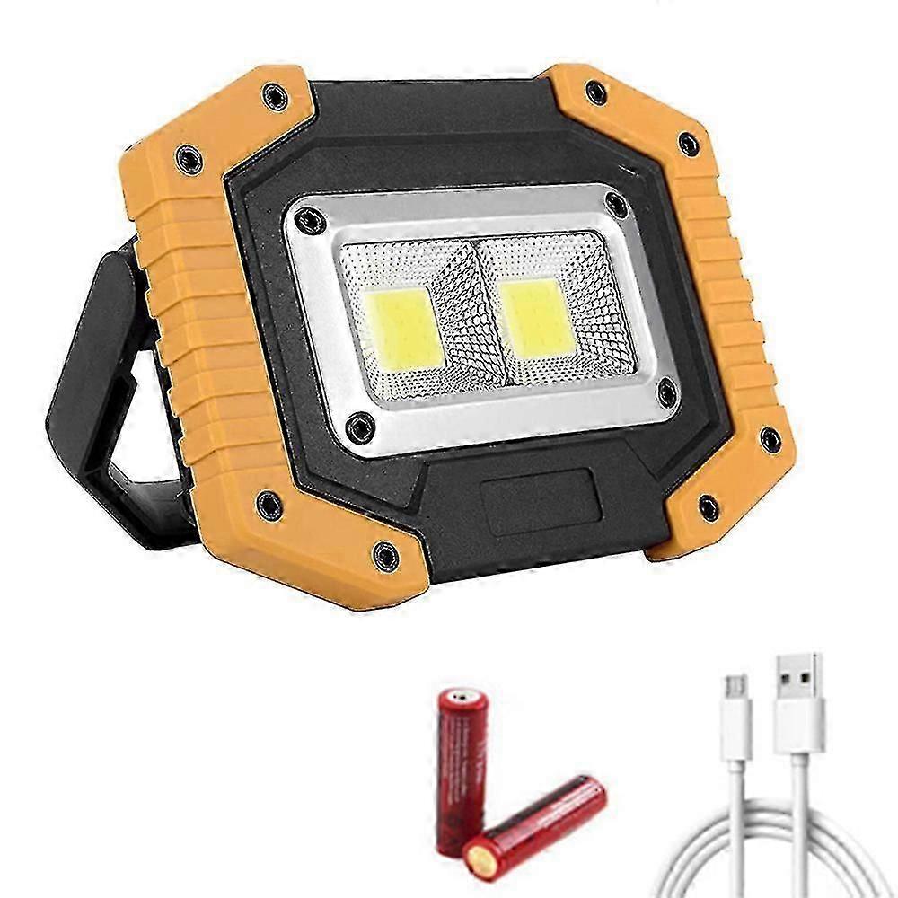 Led Work Light, 30w Rechargeable Work Light,led Flood Lights,yellow