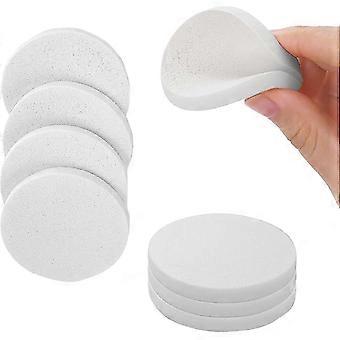 8-pakning sminkesvamp, sirkelformet hvit, myk og fleksibel, foundation sminke-blenderpads for væske, kremer og pudder, våt og tørr bruk