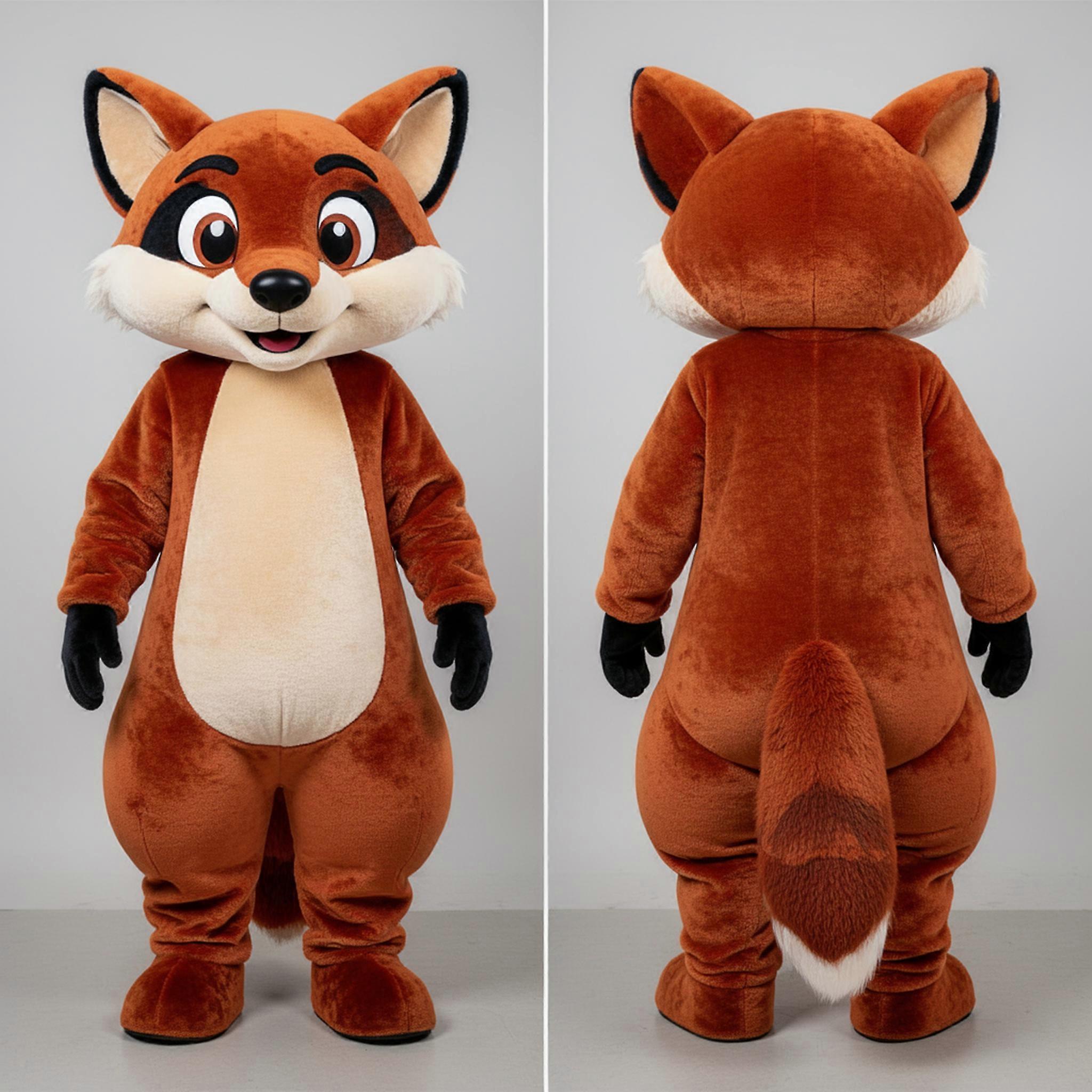 MASTICOT Rust Orange Expressive Mongoose Mascot