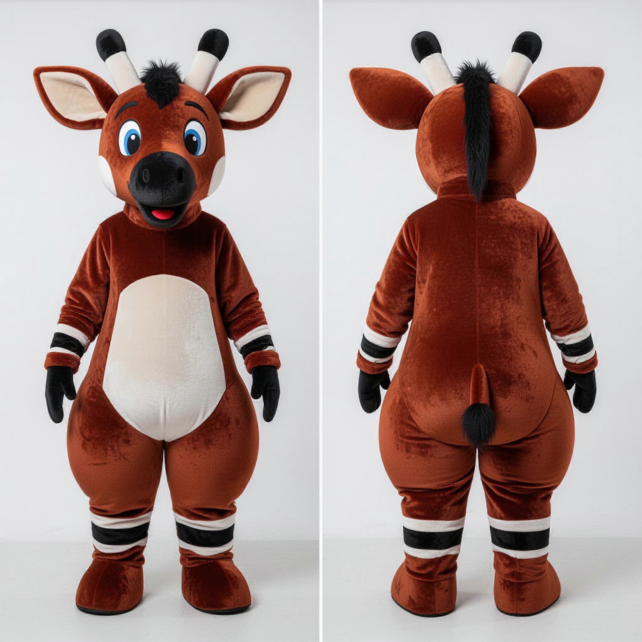 MASTICOT Rust Colored Floppy-Eared Okapi Mascot
