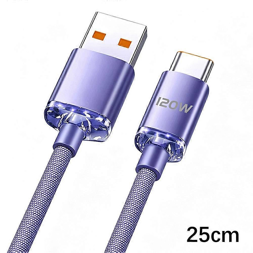 Type-C Charging Cable With Braided Design For Fast Charging And Data Sync