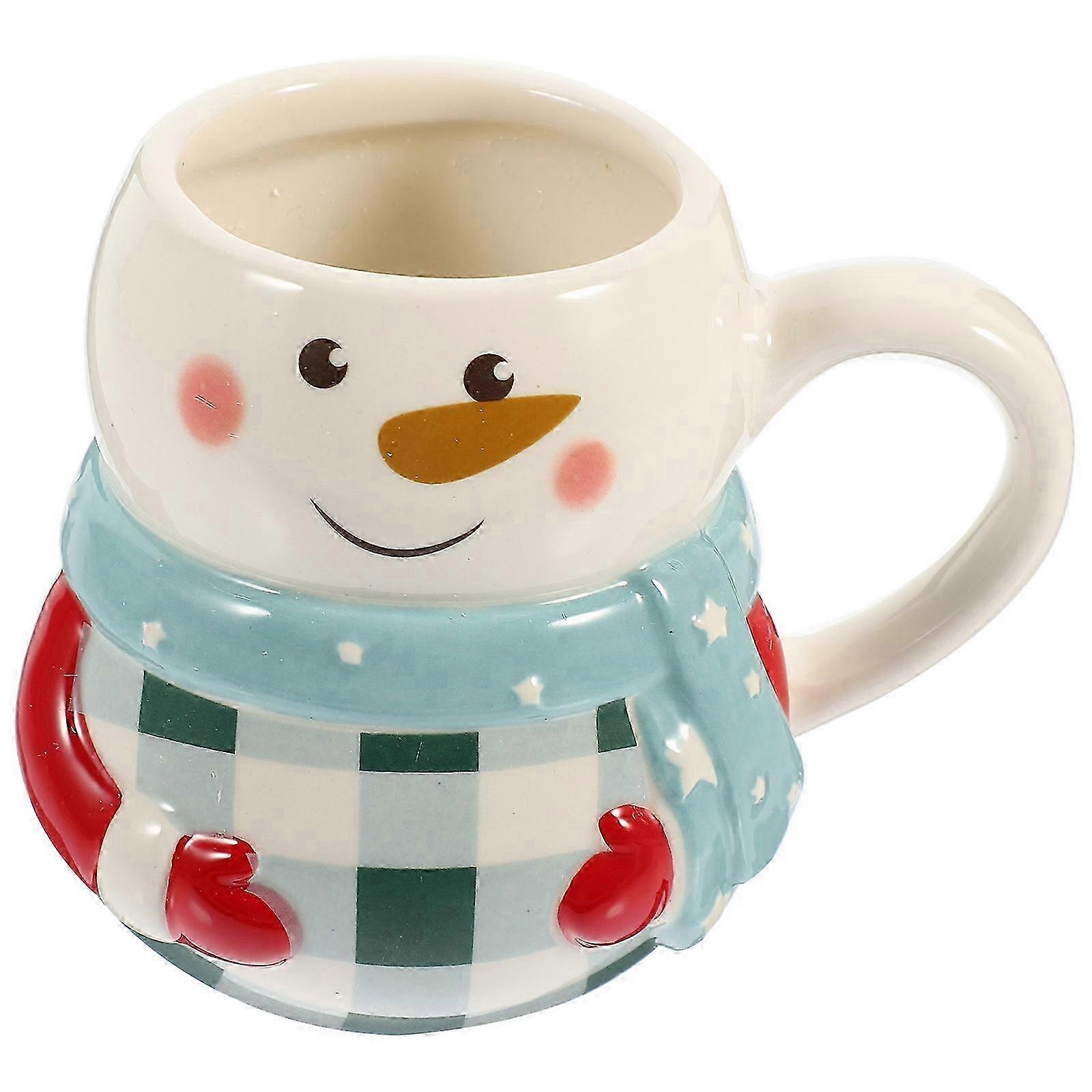 Ceramic Snowman Mug Large Capacity