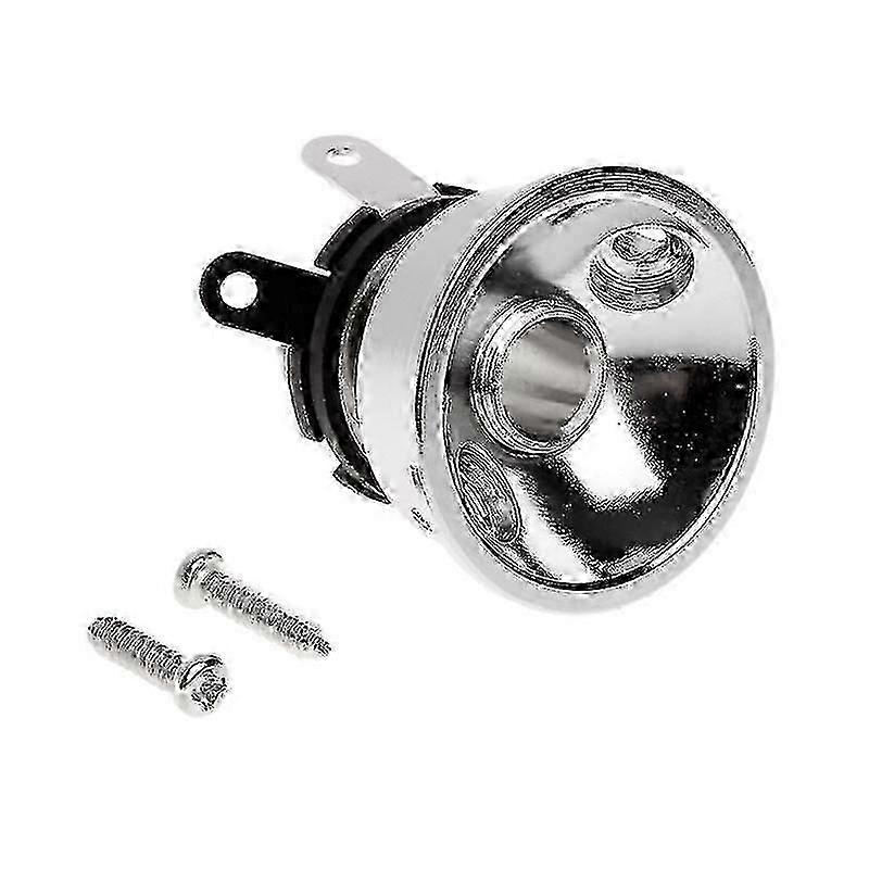 Compatible with 6.35mm Plug Electrosocket Tl Silver Electric Guitar Chrome Socket Jack Plate