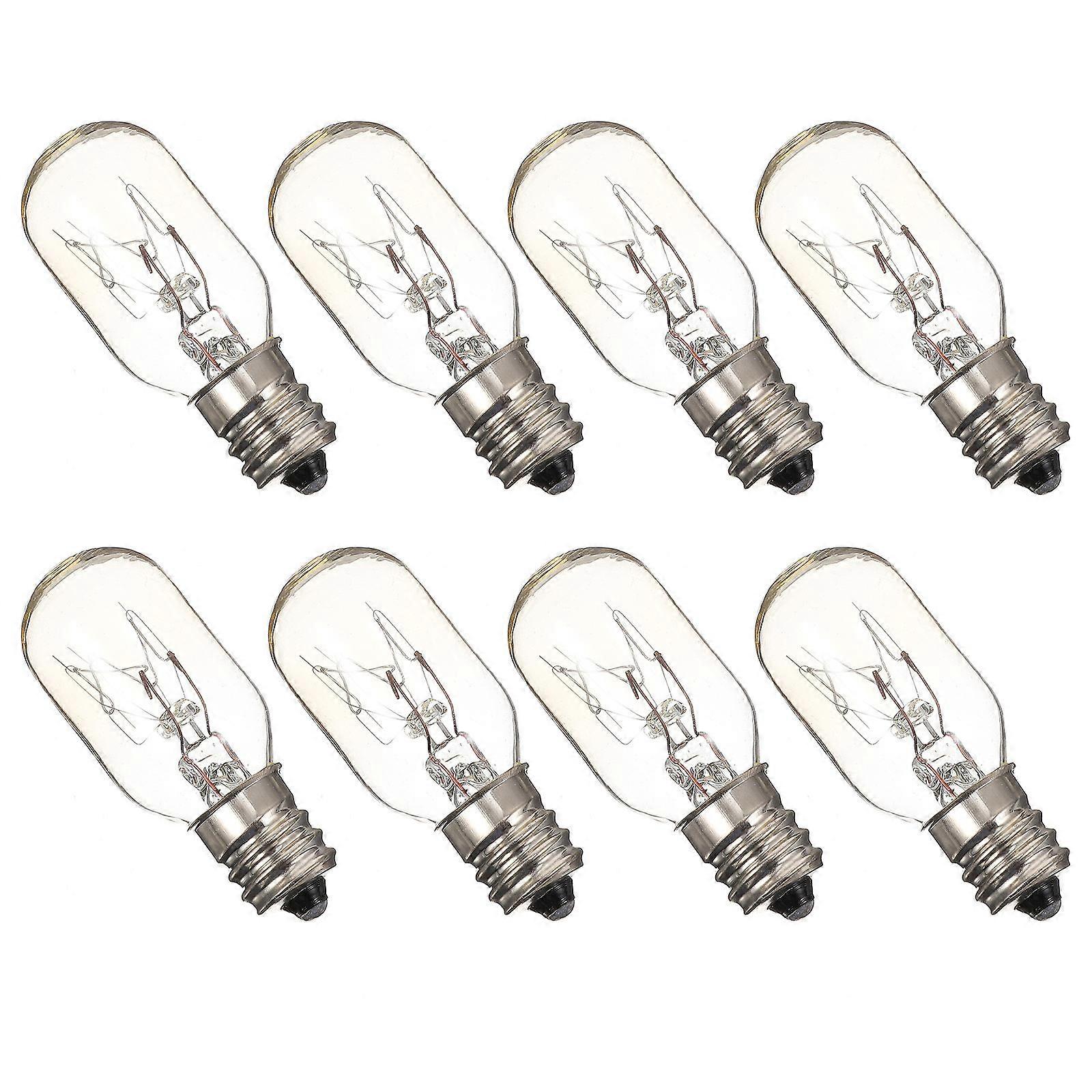 Transparent Refrigerator Bulb E12 Base Bulb for Lighting 8Pcs Replacement Accessory