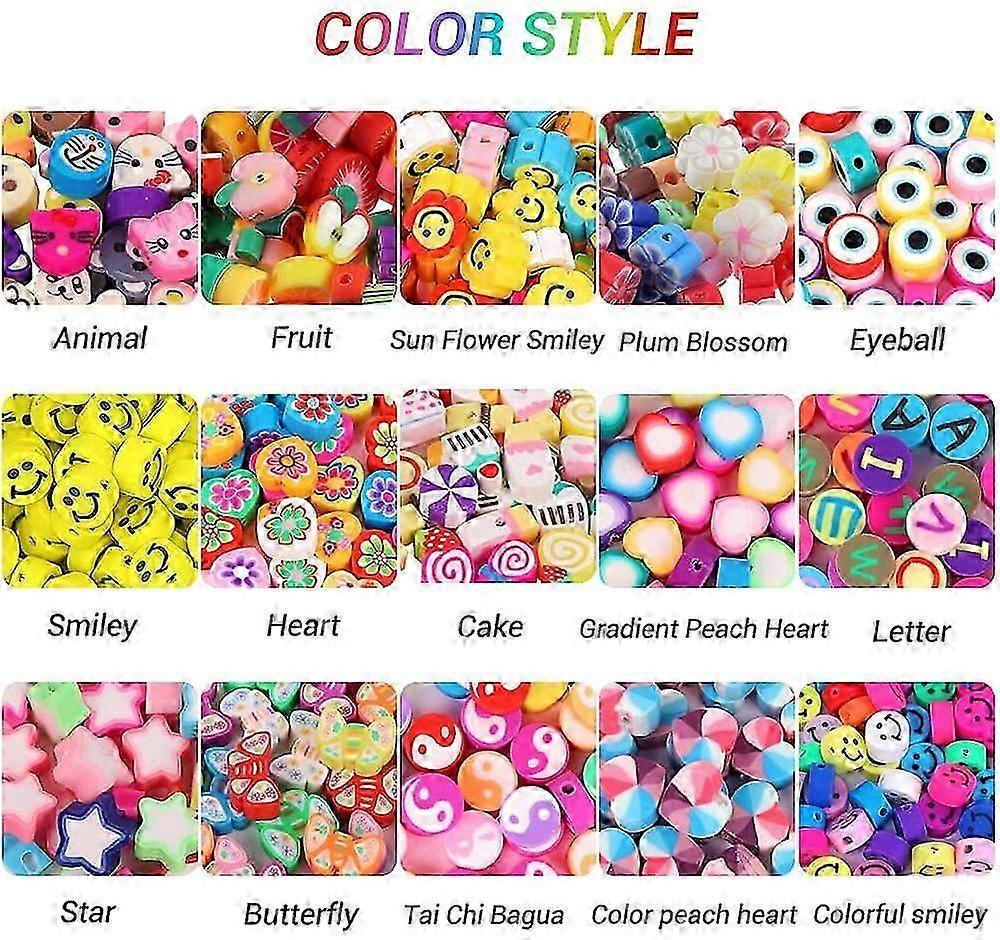 300PCS Polymer Clay Beads Set