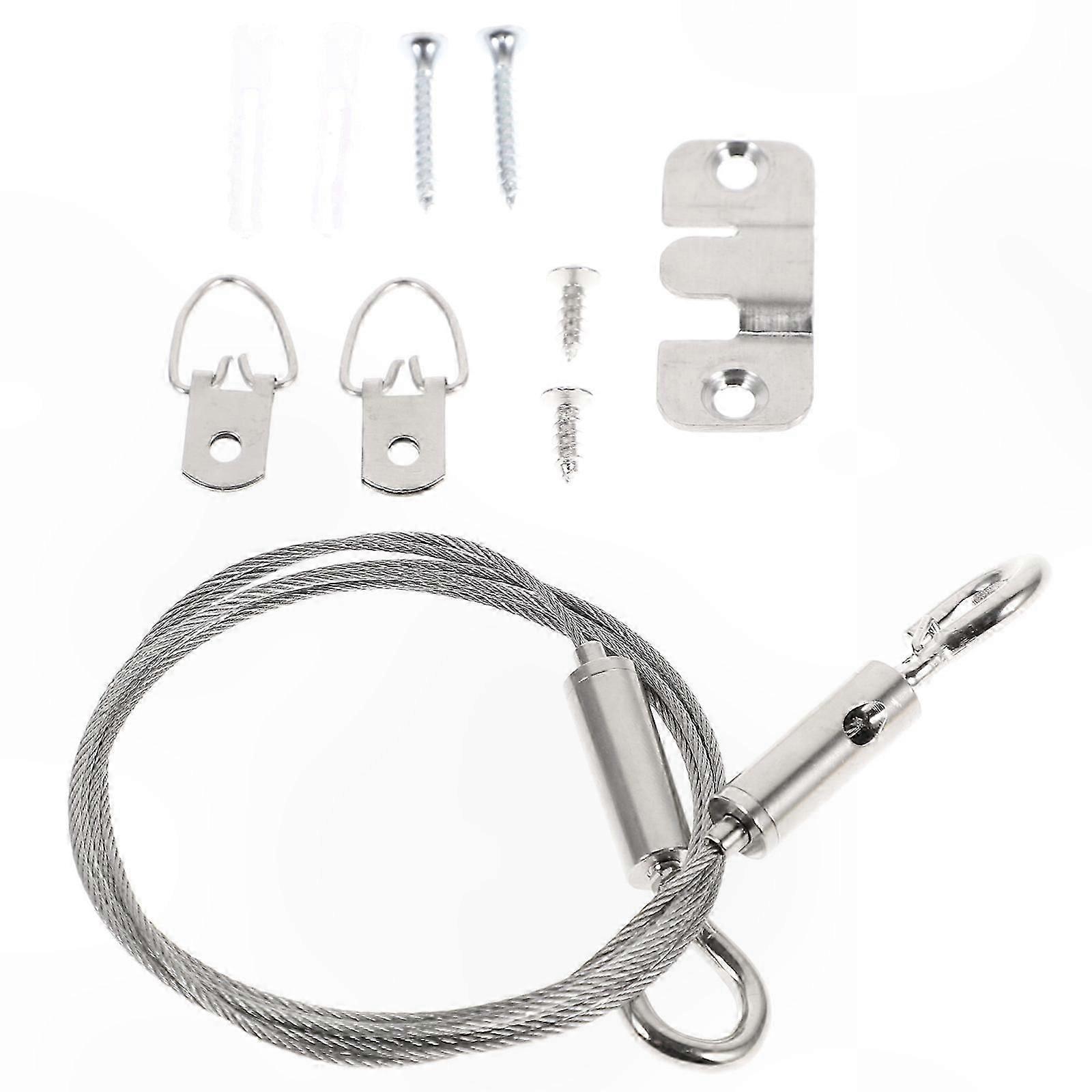 Multipurpose Wire Rope Hanging Kit with Hooks for Picture Frames (1.2M)