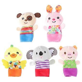 5 Pcs Animal Finger Puppets Cartoon Puppet Set for Kids Toddler Early Learning Interactive Toy lfx