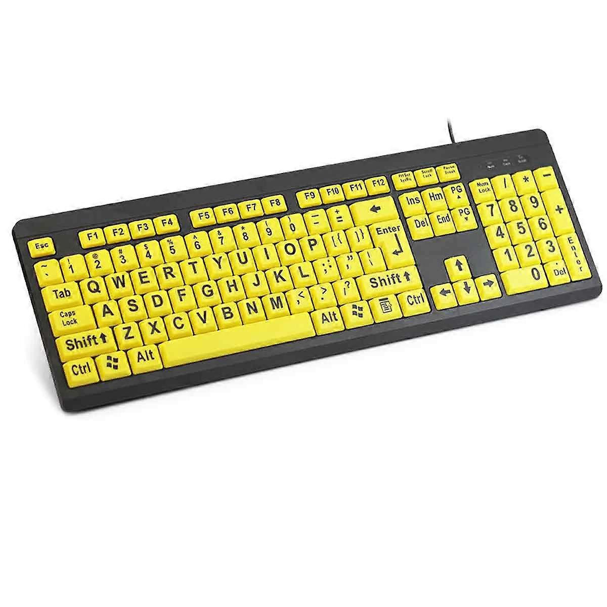 Large Print High Contrast Spill Resistant Keyboard