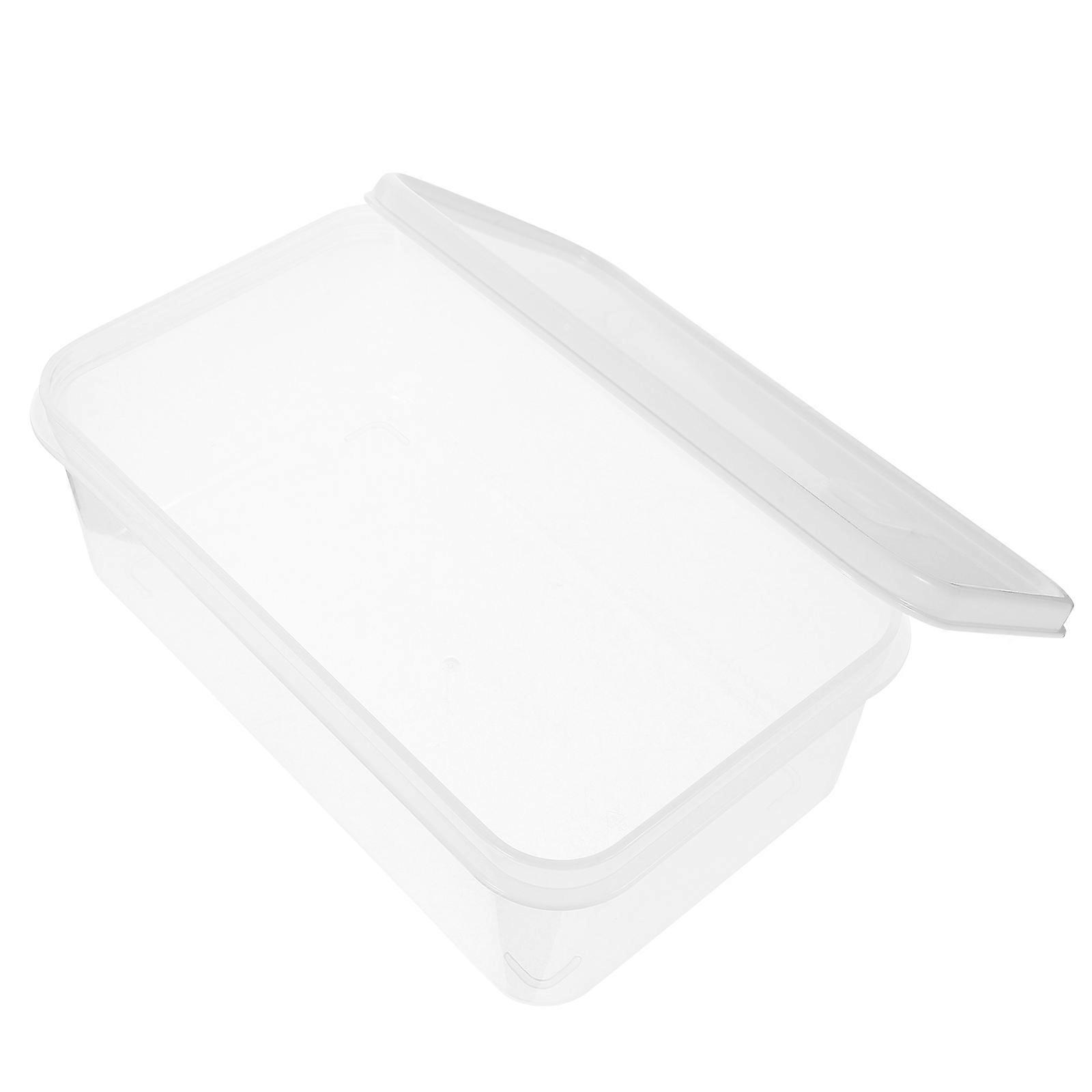 Bread Storage Container Clear Plastic Box for Pantry Organization 4Pcs