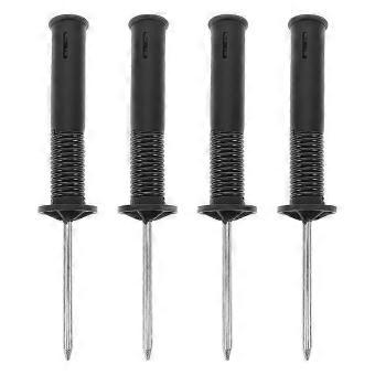 4pcs Soccer Corner Flag Spring Base Set, Football Training Agility Poles with Ground Stakes, Plastic and Metal Ground Pegs for Sports Practice
