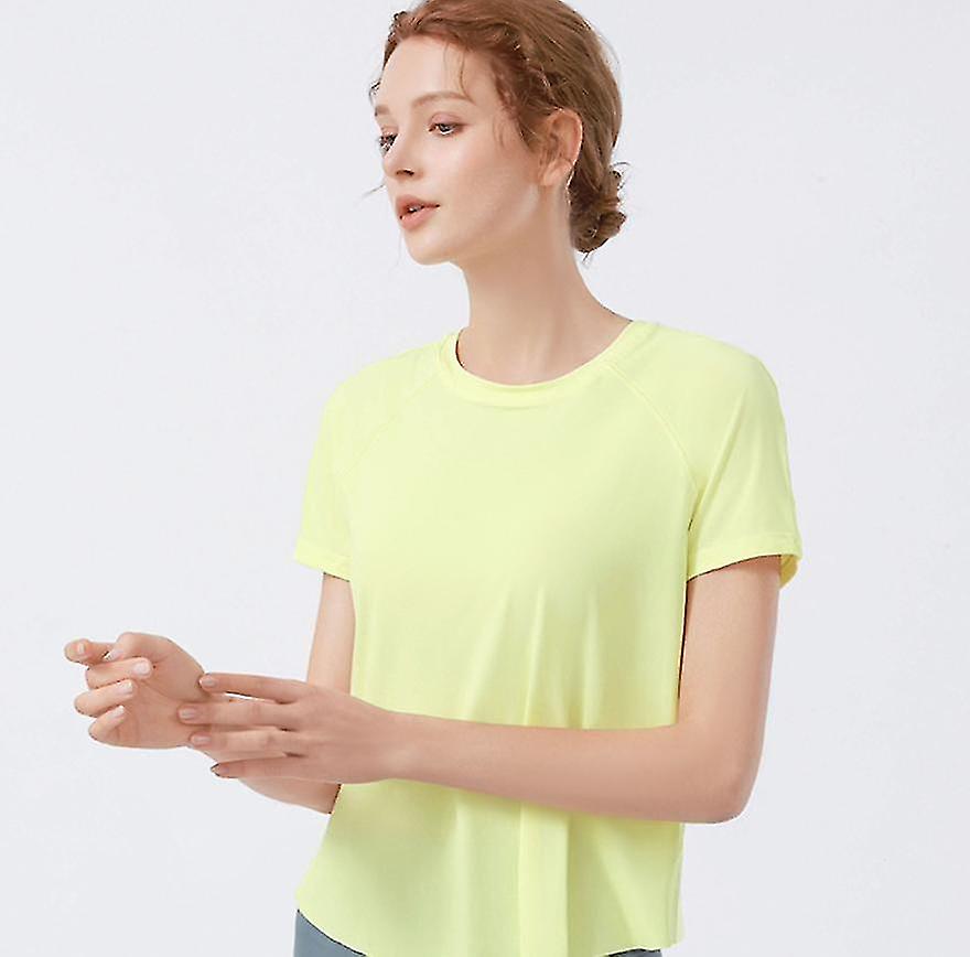 Xdkj Quick-drying Yoga Clothes Top Short Back Slit