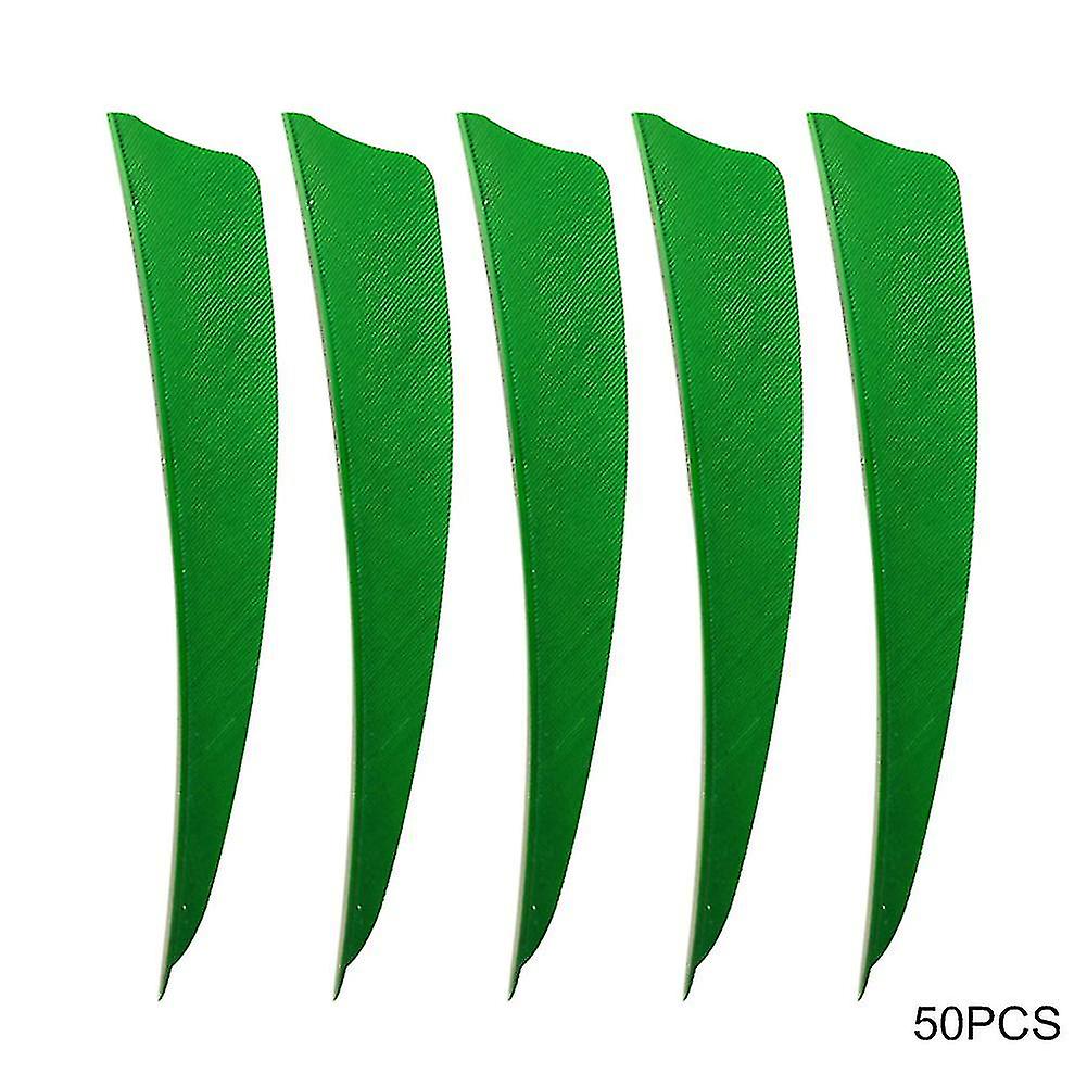 Grün 50pcs 4inch rechte Flügel Bogenschießen Jagd Zubehör