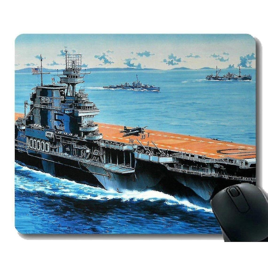 (260x210x3) Mouse Pad With Stitched Edge, Military Uss Yorktown (cv 5) Ship's Ship Mat, No Slip