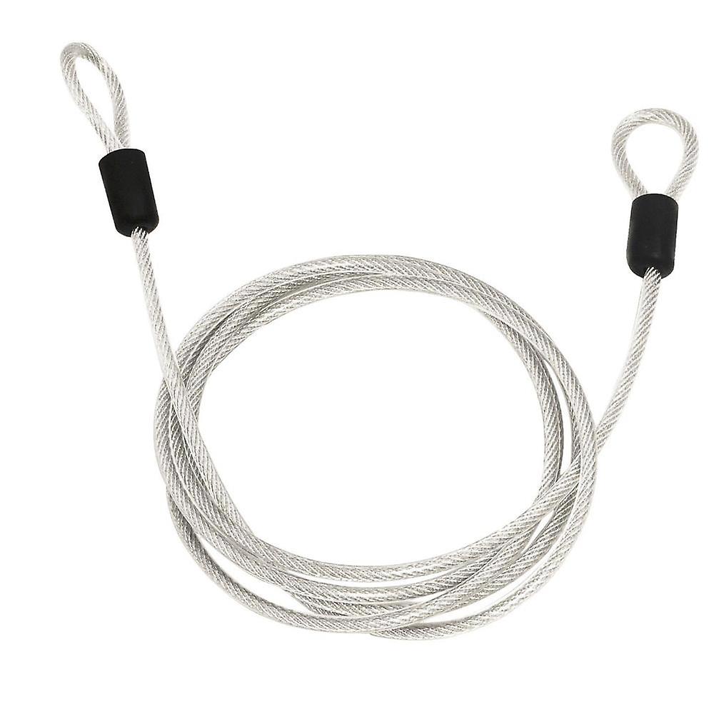 Cycling Bike Bicycle Lock Security Loop Cable Lock Scooter U-lock Silver