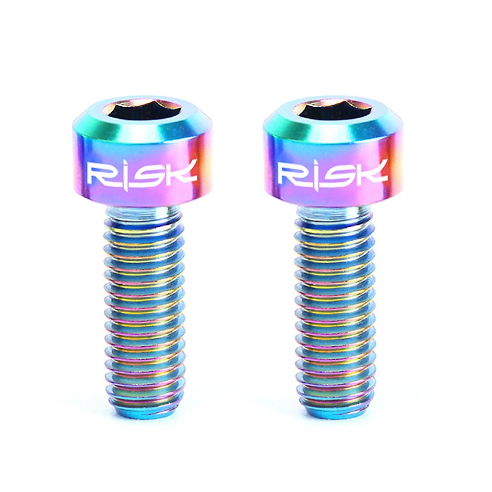 2pcs Titanium Bolts For Bike Thumb Shifter Fixed Screws Ti Conjoined Hexagon