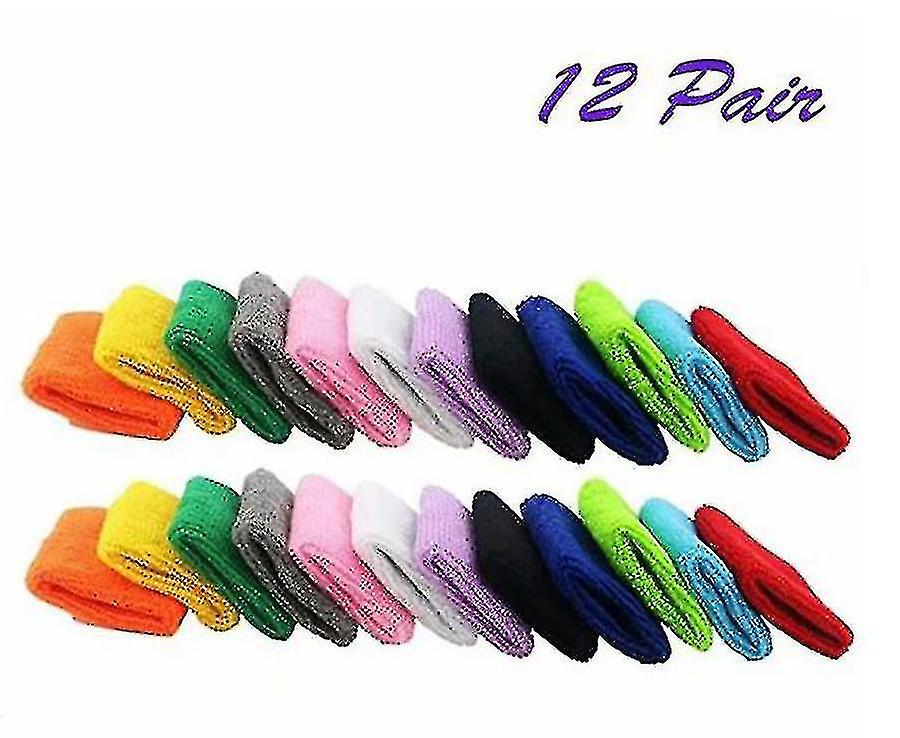 12 pares algodón sudadera deportes sudadera pulsera de baloncesto