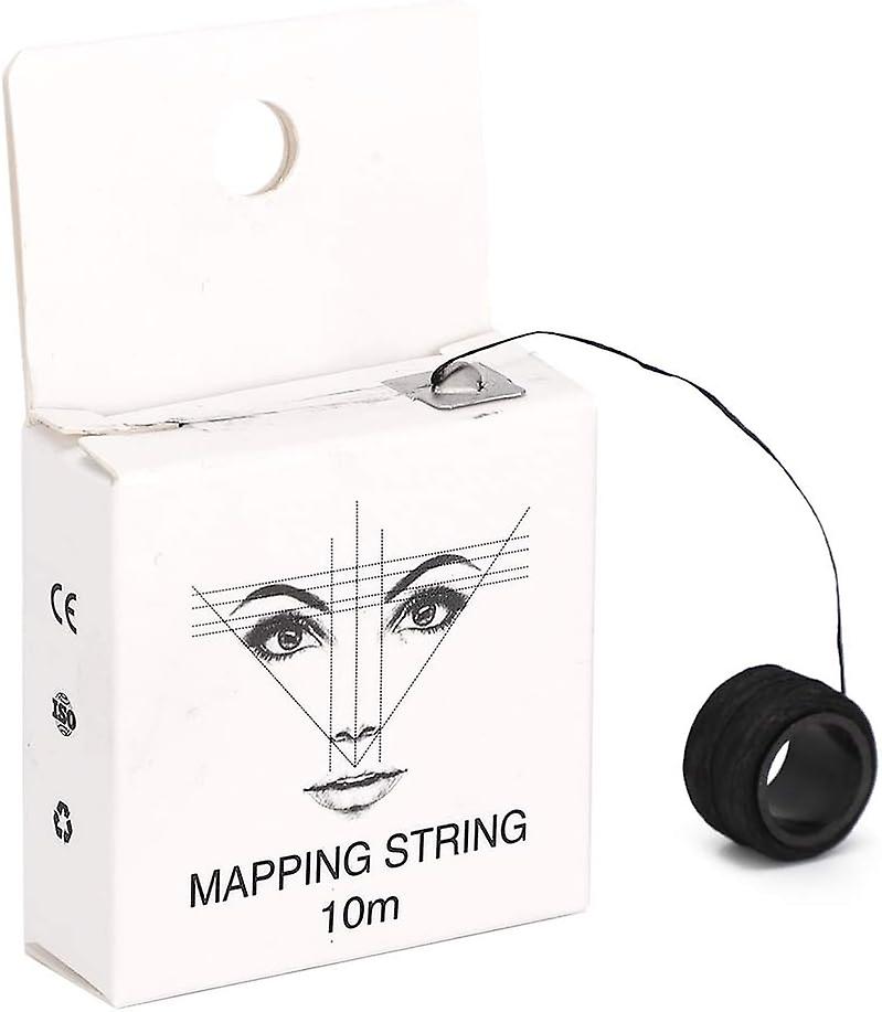 Eyebrow Mapping String, 10m Pre Inked Mapping, Eyebrow Marker Thread, Drawing Measuring Tools For Eyebrow Measuring, Microblading(black)