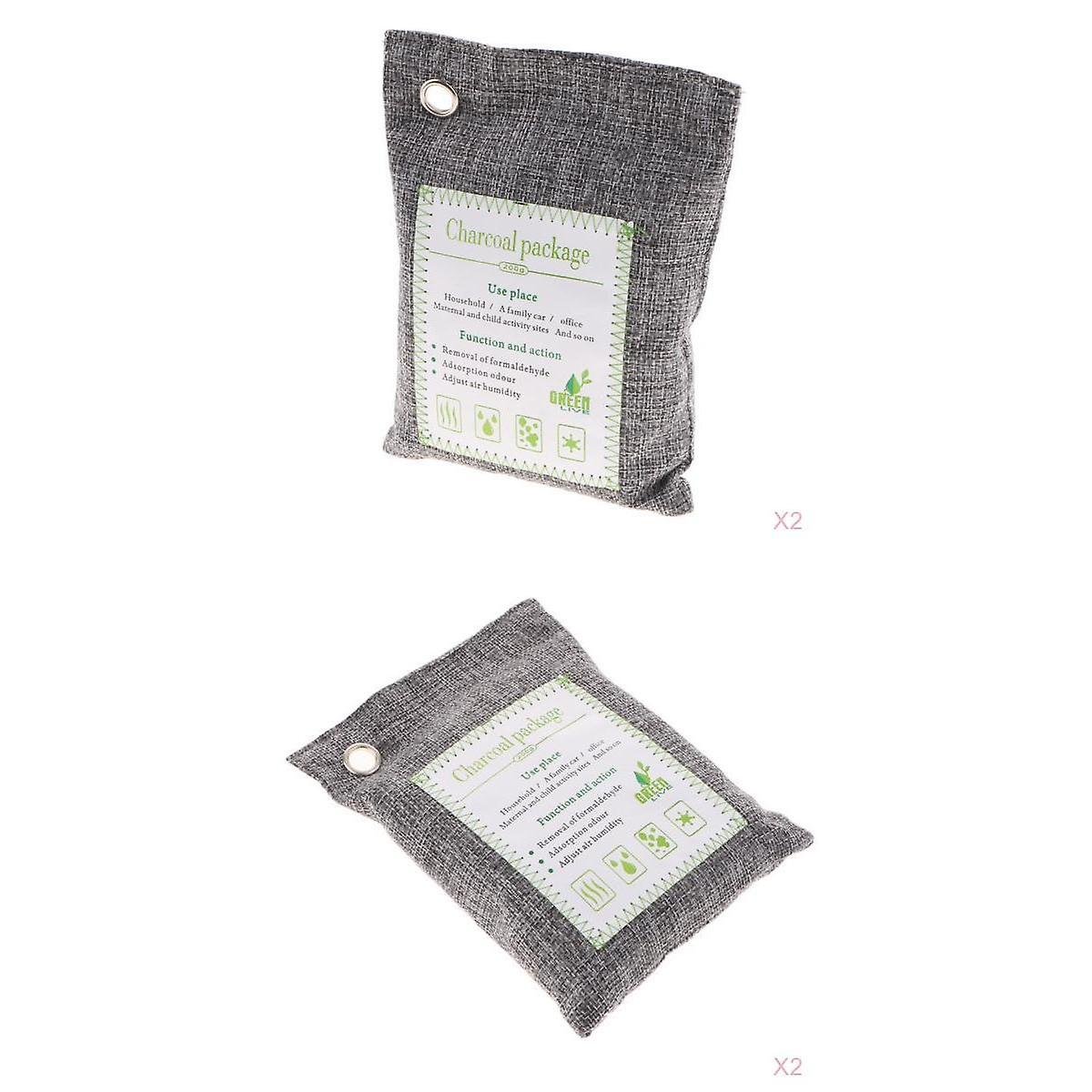 4 pc Bamboo Charcoal Natural Air Purifying Freshener Bag Odor Eliminator