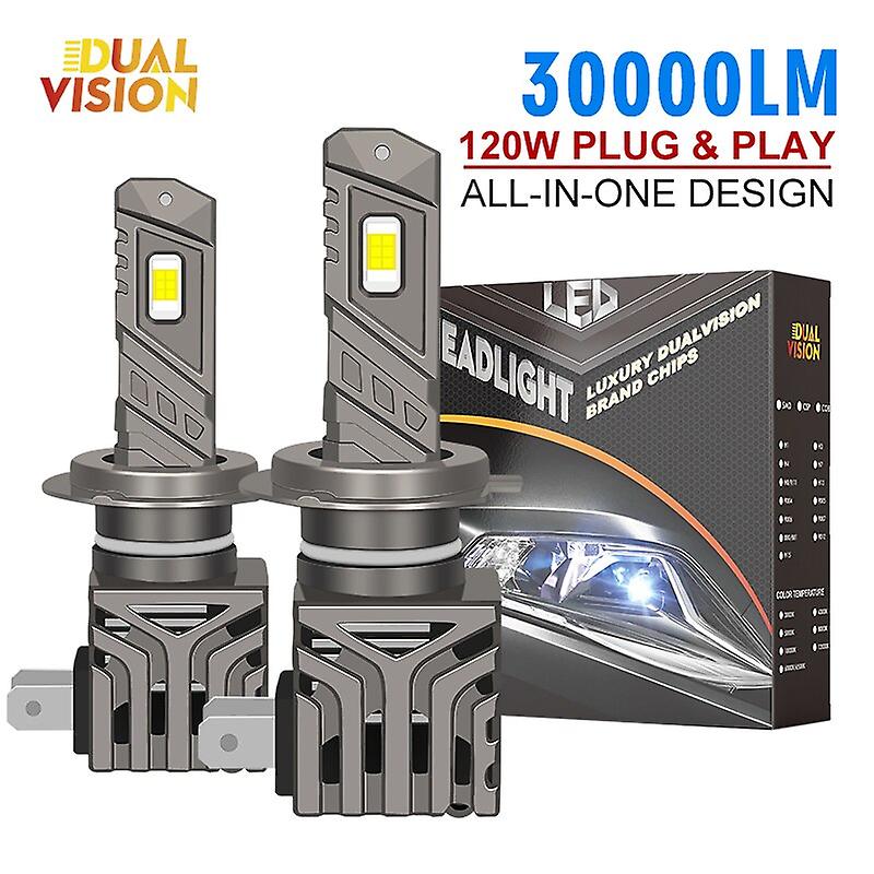 -30000lm 120w H7 Led Canbus Car Headlights Bulbs H4 Hb3 9005 Hb4 9006 H11 Led 6000k 3570 Csp Auto Fog Lamp Plug And Play