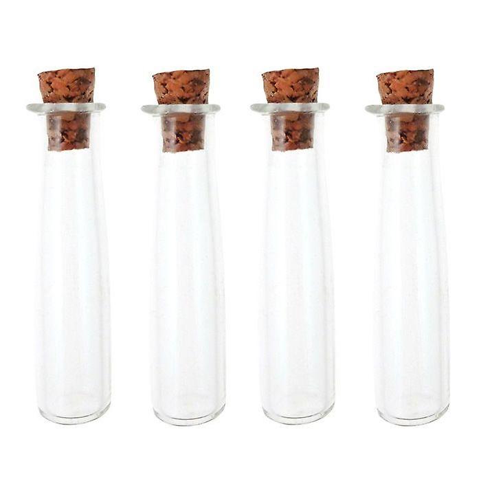 4 mini glass tubes 4 cm with cork