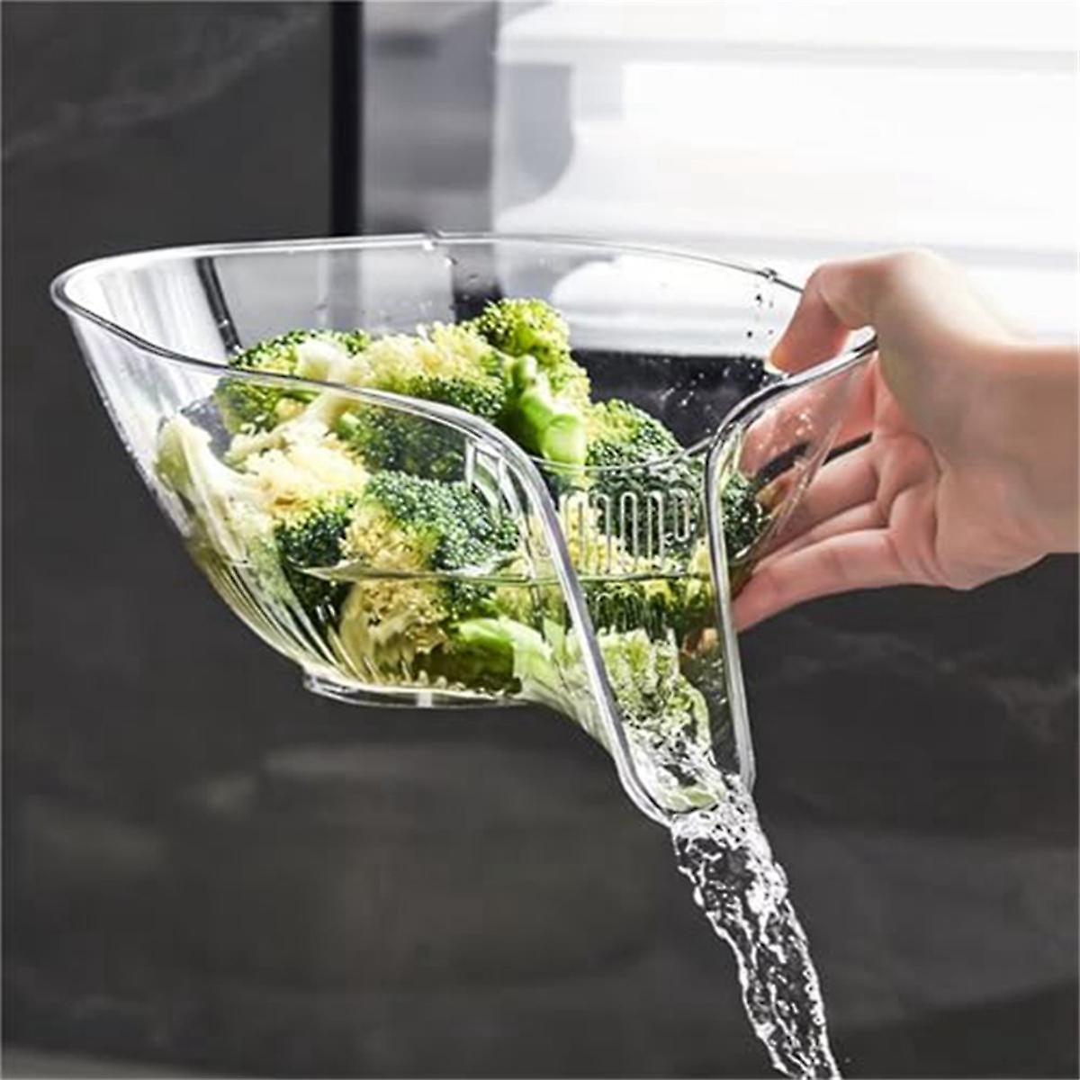 Drain Basket Funnel for Kitchen Sink,Multifunctional Drainage Basket Vegetable Washing Basket Dry a