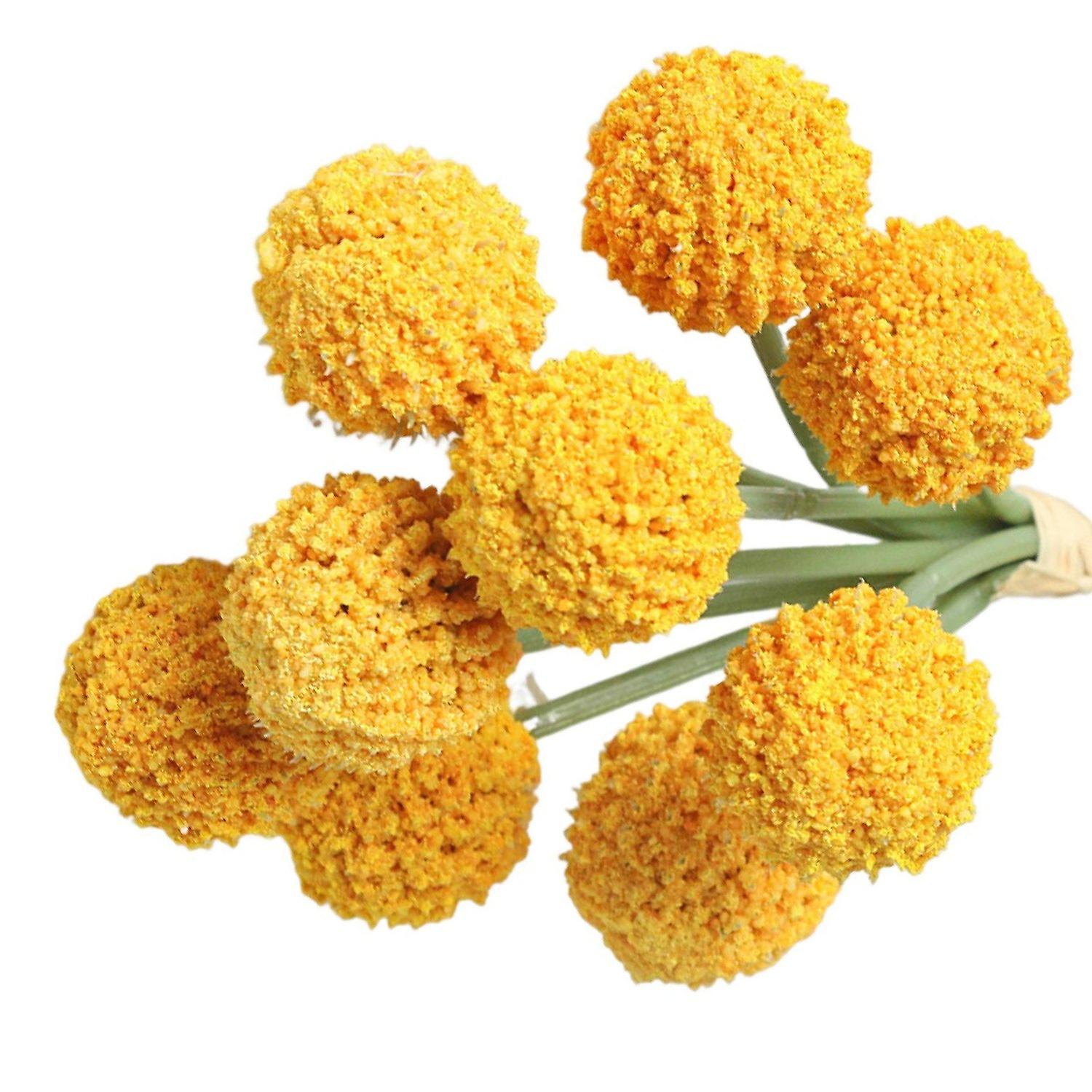 1 Bouquet Artificial Flower 9 Branches Hall Decoration Non-fading Chrysanthemum Ball Simulation Plan
