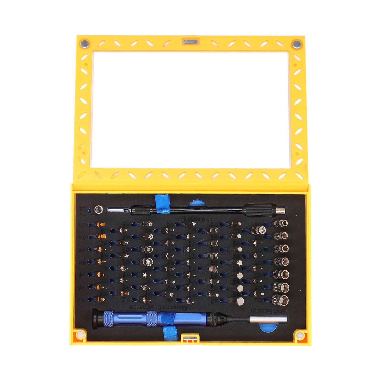 Ouitble 63 in 1 Screwdriver Combination Set for Electronic Repair, Multifunctional Driver Bit Socket HandleScrewdriver Bit Socket Kit