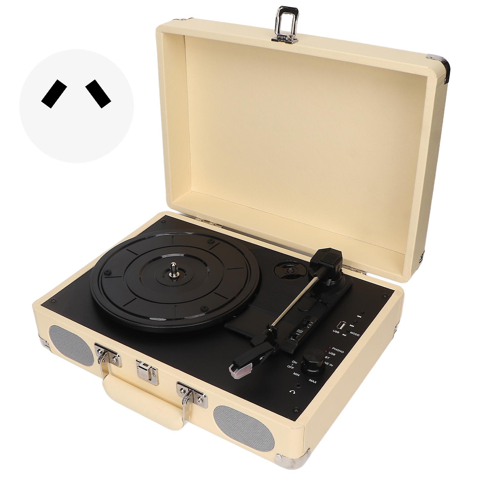 Portable Bluetooth Record Player with Built-in Speakers, 3-Speed Turntable, AU Plug