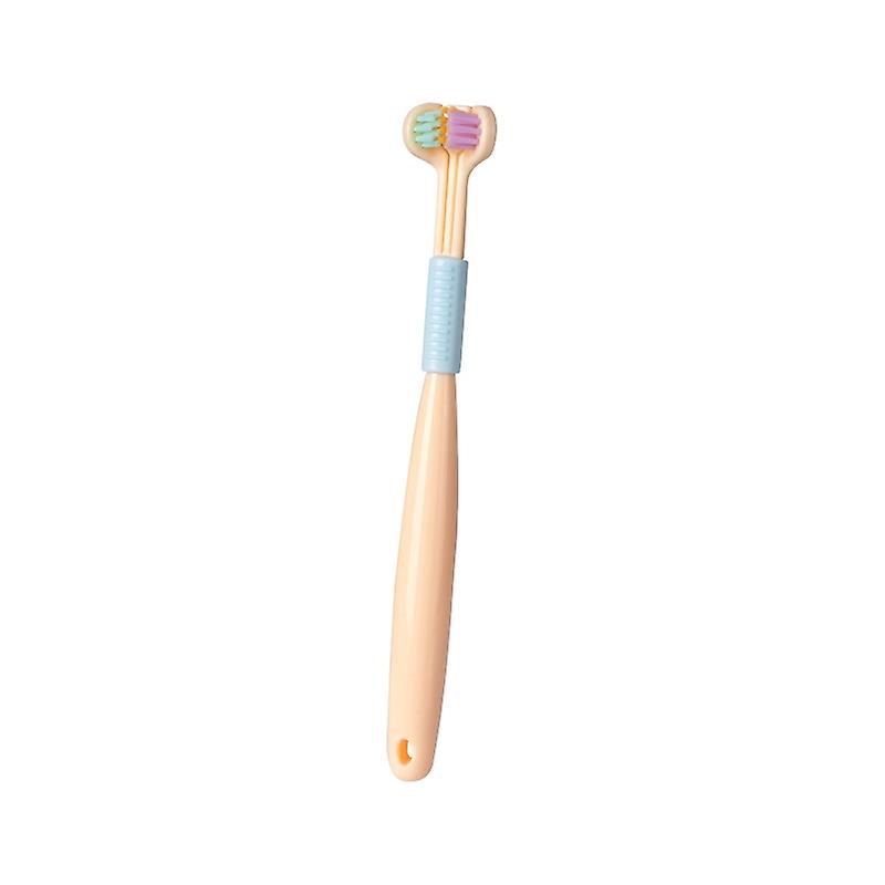 YALINA Three Sided Toothbrush A22 Kids Yellow 