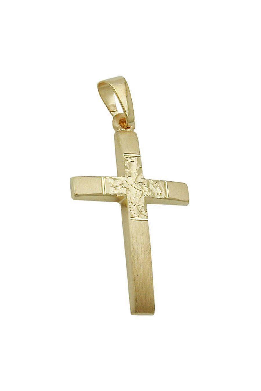 Pendant Cross With Diamond Cut 9k Gold - Gl431280
