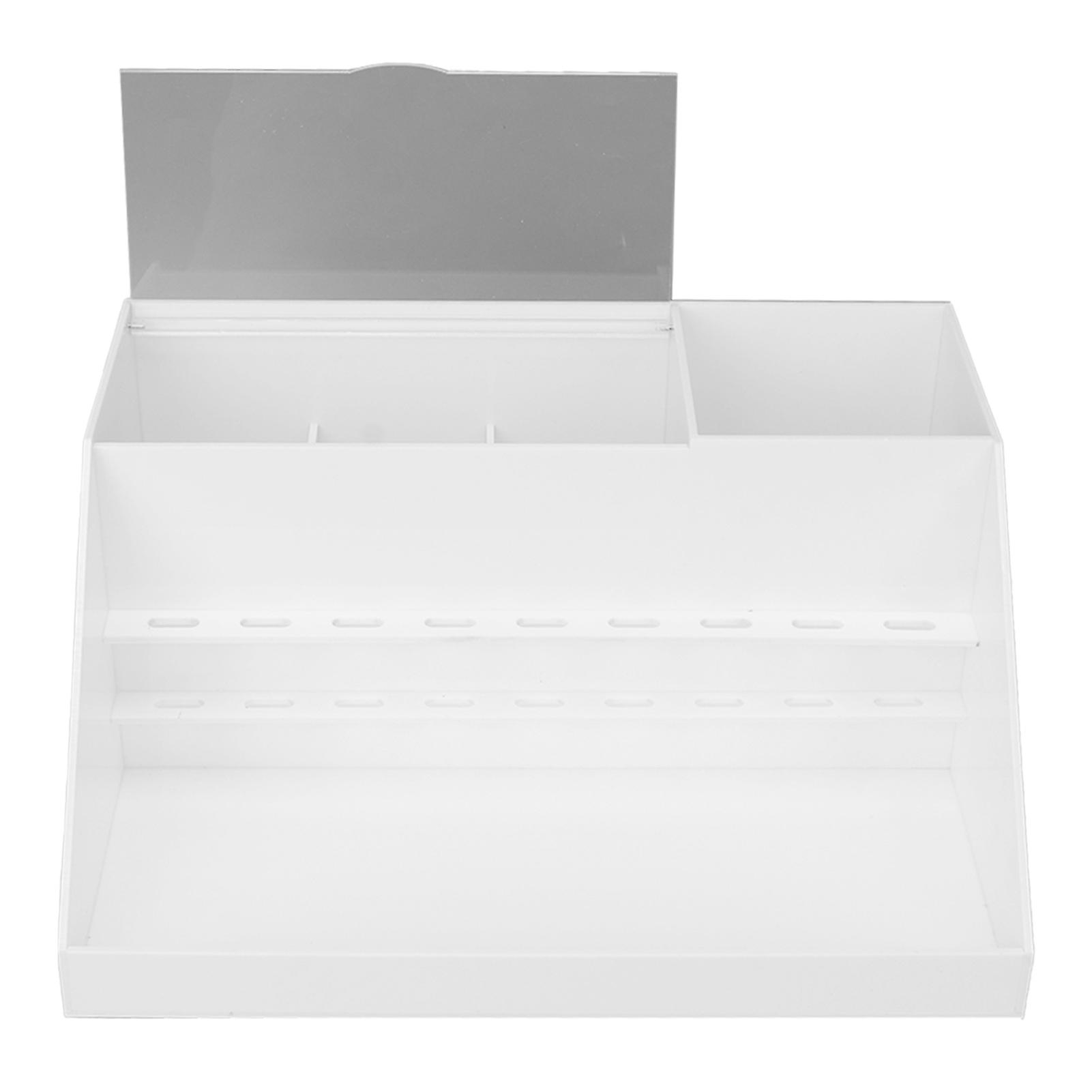 Dustproof Eyelash Extension Display Box 9 Holes White 10.5x7.9in